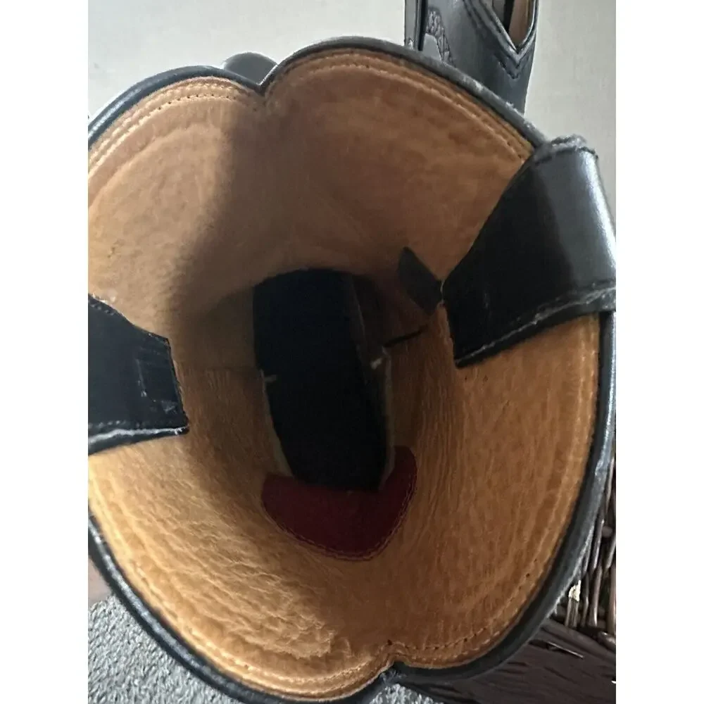 ARIAT‎ Boots Mens Heritage Roper Western Cowboy Boots Black Leather Size 9.5